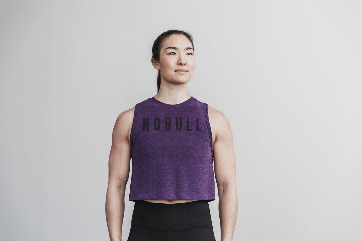 Nobull Muscle Women\'s Tank Tops Purple | Australia (KO8590)